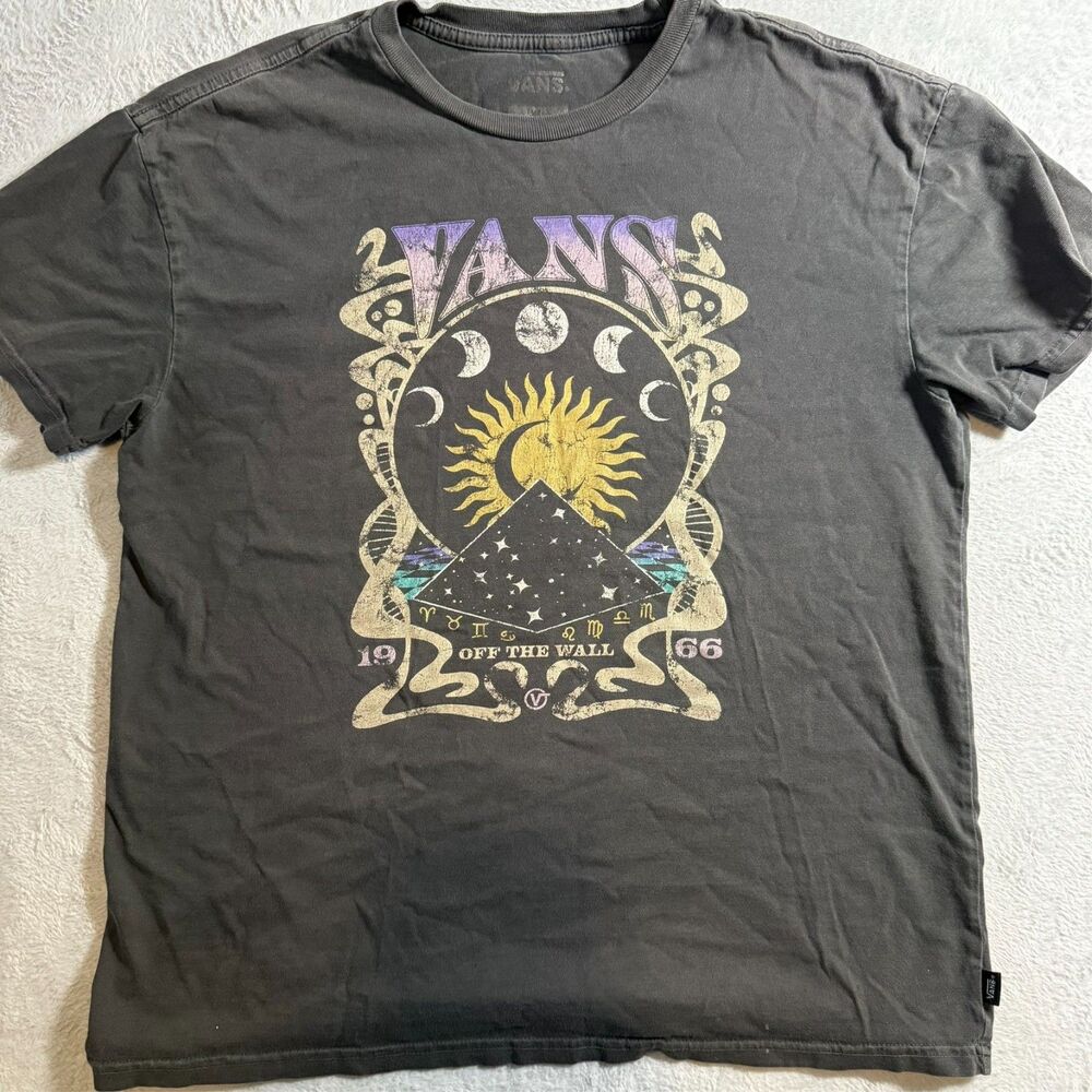 Van Shirt Mens Small Black Graphic Tee Short Sleeve Crew Neck